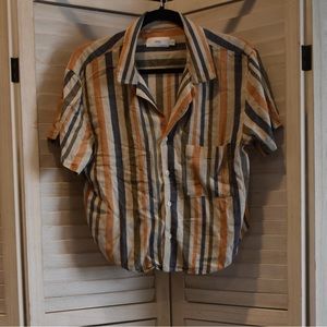 Onia Cotton Cropped Button Up